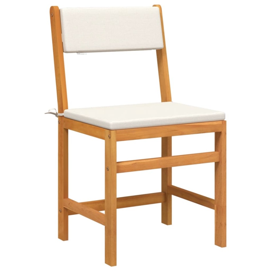 Juego de balcón con cojines 3 piezas madera maciza de