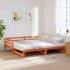 Sofá cama nido madera maciza de pino marrón cera 90x200
