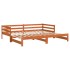 Sofá cama nido madera maciza de pino marrón cera 90x200