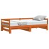 Sofá cama nido madera maciza de pino marrón cera 90x200
