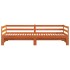 Sofá cama nido madera maciza de pino marrón cera 90x200