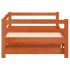 Sofá cama nido madera maciza de pino marrón cera 90x200
