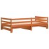 Sofá cama nido madera maciza de pino marrón cera 90x200