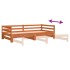 Sofá cama nido madera maciza de pino marrón cera 90x200