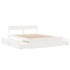 Estructura de cama sin colchón madera de pino blanca 140x200
