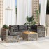 Set de muebles de jardín 6 pzas y cojines ratán sintético