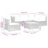 Set de muebles de jardín 6 pzas y cojines ratán sintético