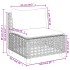 Set de muebles de jardín 6 pzas y cojines ratán sintético