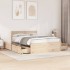 Estructura de cama sin colchón madera maciza de pino 140x190