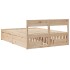 Estructura de cama sin colchón madera maciza de pino 140x190
