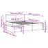 Cama sin colchón madera maciza de pino marrón cera 140x190