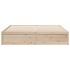 Estructura de cama sin colchón madera maciza de pino 200x200