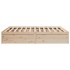 Estructura de cama sin colchón madera maciza de pino 200x200