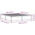 Estructura de cama sin colchón madera maciza de pino 200x200