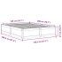 Cama sin colchón madera maciza de pino marrón cera 140x200