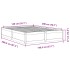 Estructura de cama sin colchón madera de pino blanca 140x200
