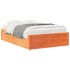 Estructura de cama sin colchón madera maciza marrón 120x190
