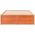 Estructura de cama sin colchón madera maciza marrón 120x190