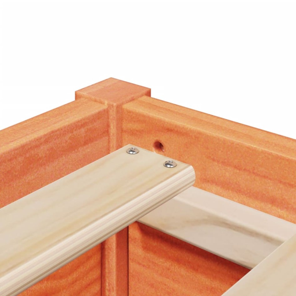 Estructura de cama sin colchón madera maciza marrón 120x190