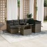 Set de sofás de jardín y cojines 8 piezas ratán sintético
