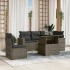 Set de muebles de jardín 6 pzas y cojines ratán sintético