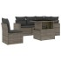 Set de muebles de jardín 6 pzas y cojines ratán sintético