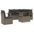 Set de muebles de jardín 6 pzas y cojines ratán sintético