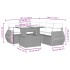 Set de muebles de jardín 6 pzas y cojines ratán sintético