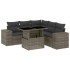 Set de muebles de jardín 6 pzas y cojines ratán sintético