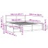 Estructura de cama sin colchón madera maciza de pino 160x200