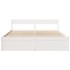 Estructura de cama sin colchón madera maciza blanca 200x200