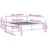 Estructura de cama sin colchón madera maciza blanca 200x200