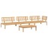 Set de sofás de palets de jardín 4 pzas madera maciza de