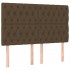 Cama box spring con colchón tela marrón oscuro 140x190