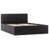 Cama canapé hidráulica cuero sintético negro 120x200