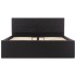 Cama canapé hidráulica cuero sintético negro 120x200