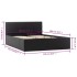 Cama canapé hidráulica cuero sintético negro 120x200