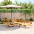 Set de sofás de palets de jardín 5 pzas madera maciza de