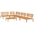 Set de sofás de palets de jardín 5 pzas madera maciza de