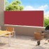 Toldo lateral retráctil para patio rojo 220x500