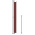 Toldo lateral retráctil para patio marrón 200x500