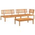 Set de sofás de palets de jardín 3 pzas madera maciza de