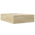 Estructura de cama madera de ingeniería roble Sonoma 140x200