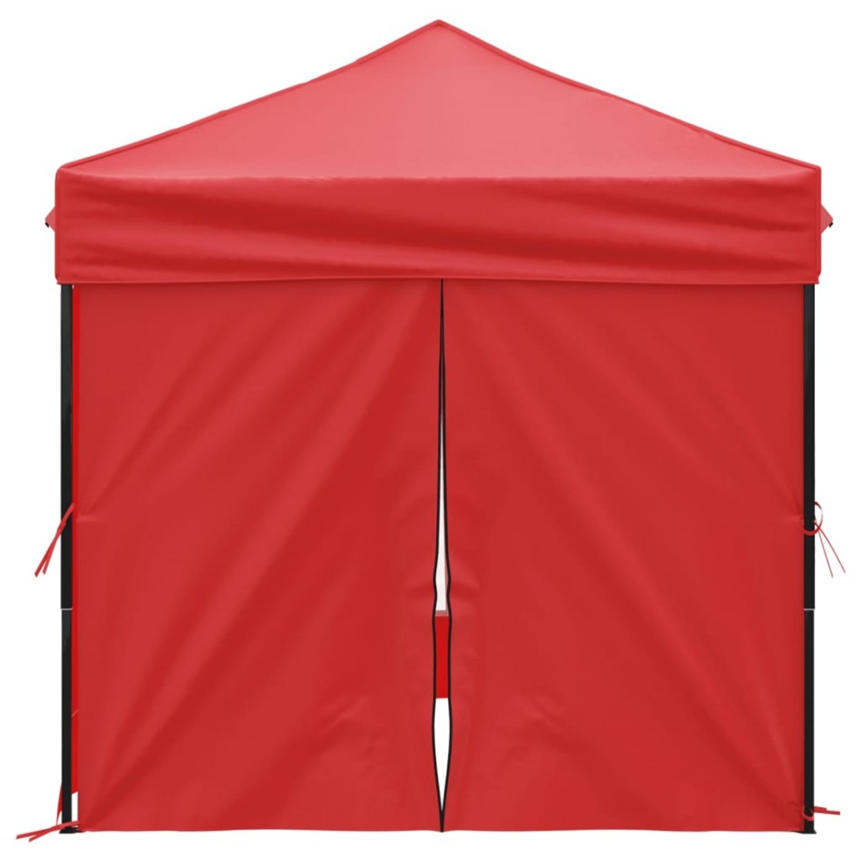 Carpa para fiestas plegable con paredes laterales rojo 2x2