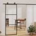 Puerta corredera con herrajes ESG vidrio y aluminio 76x205