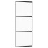 Puerta corredera con herrajes ESG vidrio y aluminio 76x205