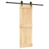 Puerta corredera con herrajes madera maciza de pino 70x210