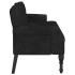 Banco con respaldo terciopelo negro 119,5x64,5x75