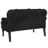 Banco con respaldo terciopelo negro 119,5x64,5x75