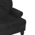 Banco con respaldo terciopelo negro 119,5x64,5x75